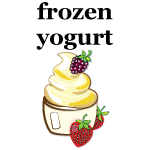  
                             <h7>Frozen Yogurt</h7>
                            <p>&nbsp;</p>
				            <p>Try our vanilla frozen yogurt with choice of two toppings for a medium or three toppings for a large!</p>
				            <p>Additional toppings available for a small cost.</p>
                            <p>Tasty toppings include blackberries, raspberries, strawberries, bananas, mangos, Kit Kats, Oreos, gummy bears, chocolate sauce, caramel sauce, whipped cream and peanut butter cups.</p>
                            